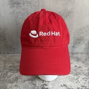 Official Red Hat Linux Baseball Adjustable Cap Hat Used JBoss Emobirdered Dev